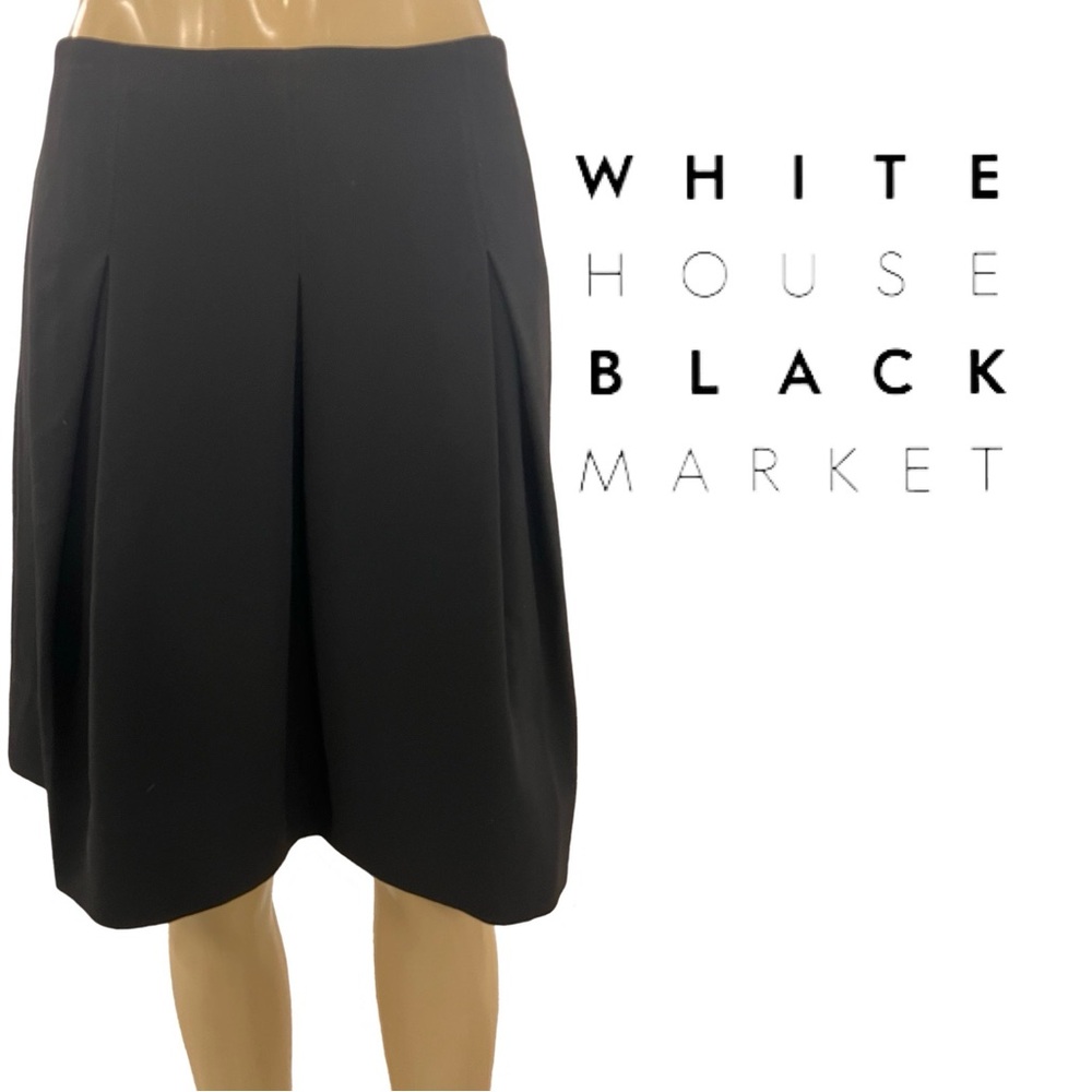 NWT White House Black Market Black Skirt AW Soft Drape